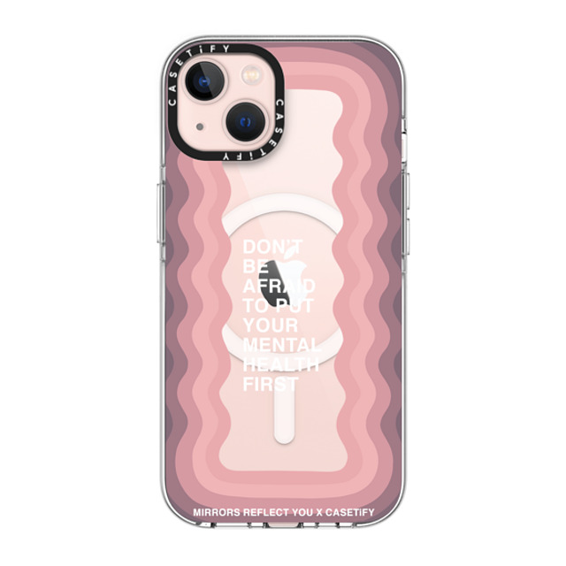 Mirrors Reflect You x CASETiFY iPhone 13 ケース クリア クリア ケース MagSafe対応 Don't Be Afraid