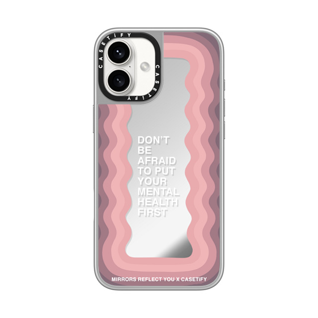 Mirrors Reflect You x CASETiFY iPhone 16 Plus ケース Quote,Typography シルバー (シルバーバンパー) ミラーケース MagSafe対応 Don't Be Afraid Mother's Day Mirrors Reflect You x CASETiFY iPhone 16 Plus ケース Quote,Typography シルバー (シルバーバンパー) ミラーケース MagSafe対応 Don't Be Afraid Mother's Day