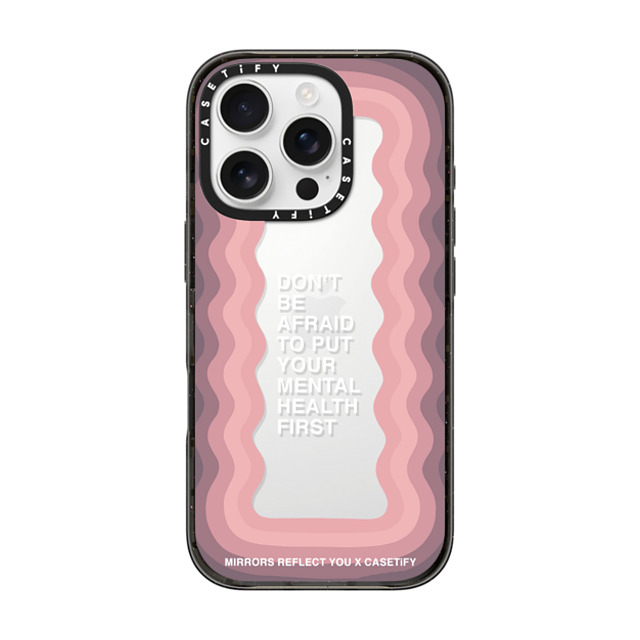 Mirrors Reflect You x CASETiFY iPhone 16 Pro ケース ブラック インパクトケース Don't Be Afraid