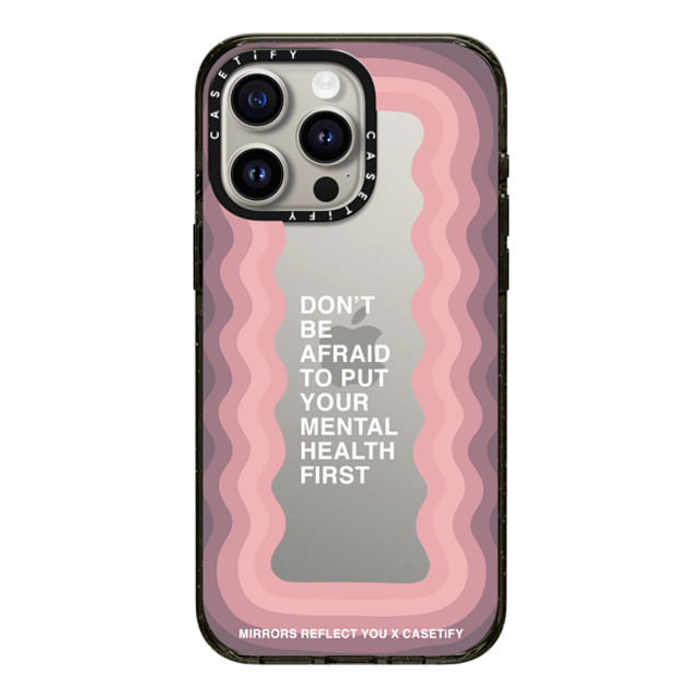 Mirrors Reflect You x CASETiFY iPhone 15 Pro Max ケース ブラック インパクトケース Don't Be Afraid