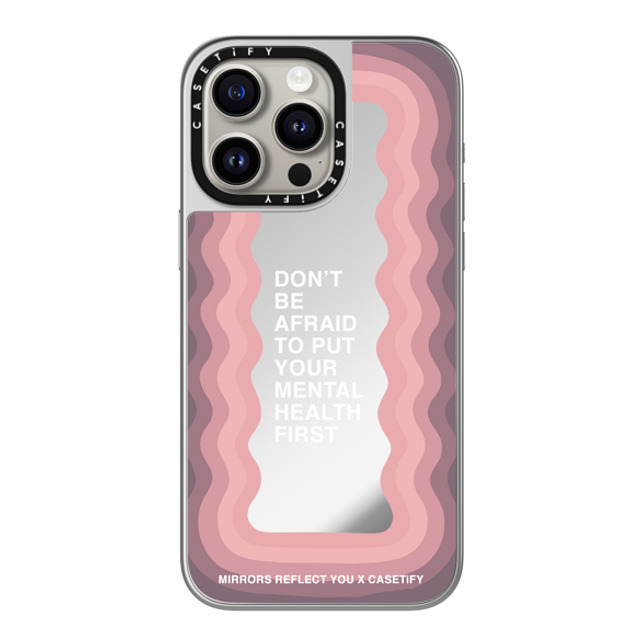 Mirrors Reflect You x CASETiFY iPhone 15 Pro Max Case シルバー (シルバーバンパー) ミラーケース MagSafe対応 Don't Be Afraid Mirrors Reflect You x CASETiFY iPhone 15 Pro Max Case シルバー (シルバーバンパー) ミラーケース MagSafe対応 Don't Be Afraid