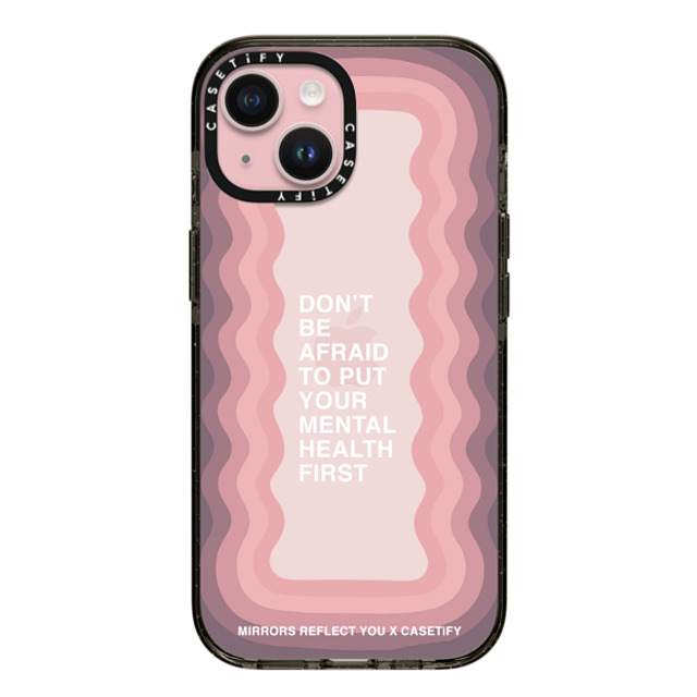 Mirrors Reflect You x CASETiFY iPhone 15 ケース ブラック インパクトケース Don't Be Afraid