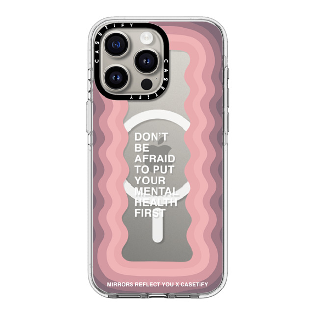 Mirrors Reflect You x CASETiFY iPhone 15 Pro Max ケース クリア クリア ケース MagSafe対応 Don't Be Afraid