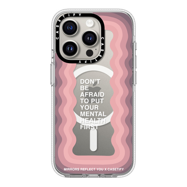 Mirrors Reflect You x CASETiFY iPhone 15 Pro ケース クリア クリア ケース MagSafe対応 Don't Be Afraid