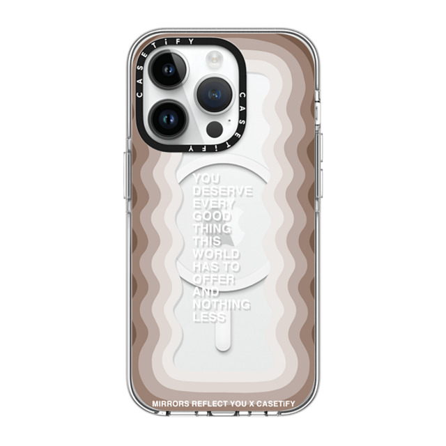 Mirrors Reflect You x CASETiFY iPhone 14 Pro ケース クリア クリア ケース MagSafe対応 Every Good Thing