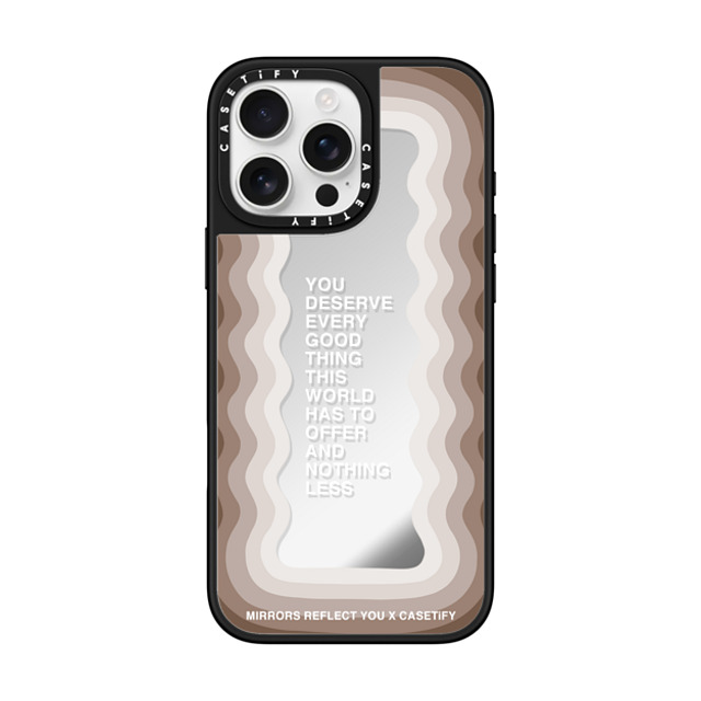 Mirrors Reflect You x CASETiFY iPhone 16 Pro Max ケース Silver on Black ミラーケース MagSafe対応 Every Good Thing