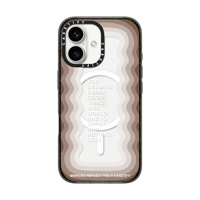 Mirrors Reflect You x CASETiFY iPhone 16 ケース ブラック インパクトケース MagSafe対応 Every Good Thing