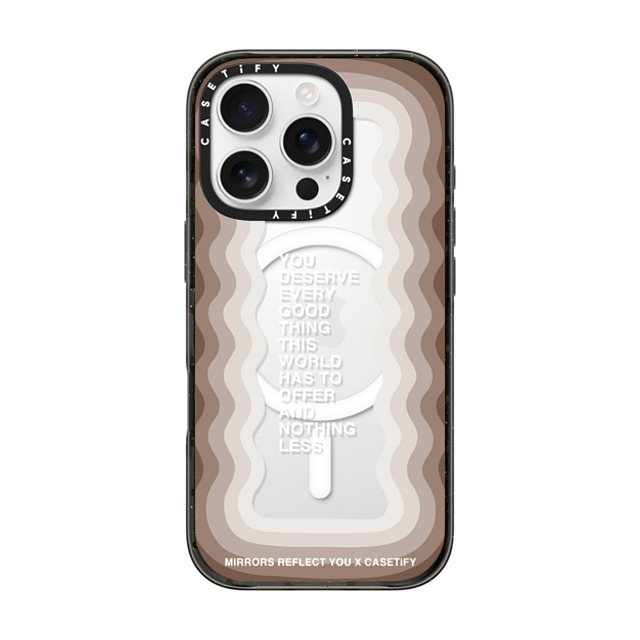 Mirrors Reflect You x CASETiFY iPhone 16 Pro ケース ブラック インパクトケース MagSafe対応 Every Good Thing