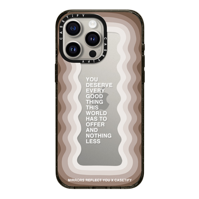 Mirrors Reflect You x CASETiFY iPhone 15 Pro Max ケース ブラック インパクトケース Every Good Thing