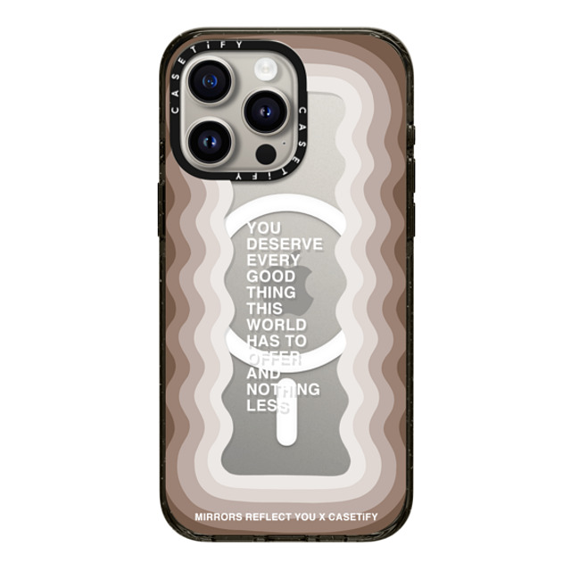 Mirrors Reflect You x CASETiFY iPhone 15 Pro Max ケース ブラック インパクトケース MagSafe対応 Every Good Thing