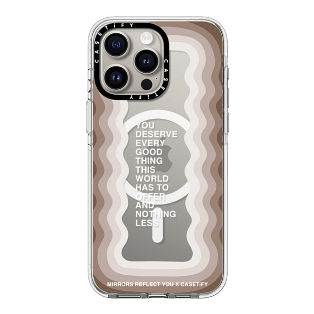 Mirrors Reflect You x CASETiFY iPhone 15 Pro Max ケース クリア クリア ケース MagSafe対応 Every Good Thing