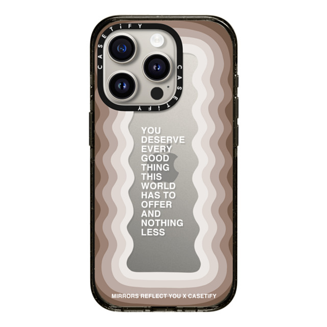 Mirrors Reflect You x CASETiFY iPhone 15 Pro ケース ブラック インパクトケース Every Good Thing