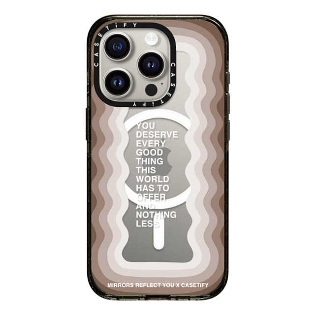 Mirrors Reflect You x CASETiFY iPhone 15 Pro ケース ブラック インパクトケース MagSafe対応 Every Good Thing