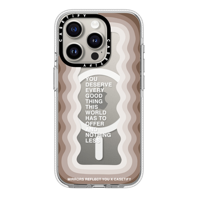 Mirrors Reflect You x CASETiFY iPhone 15 Pro ケース クリア クリア ケース MagSafe対応 Every Good Thing