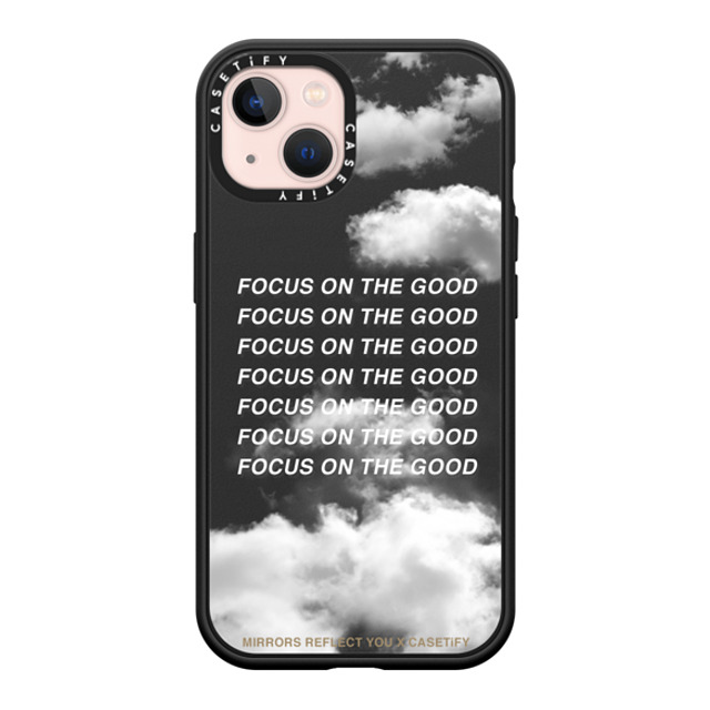 Mirrors Reflect You x CASETiFY iPhone 13 ケース マットブラック インパクトケース MagSafe対応 Focus On The Good