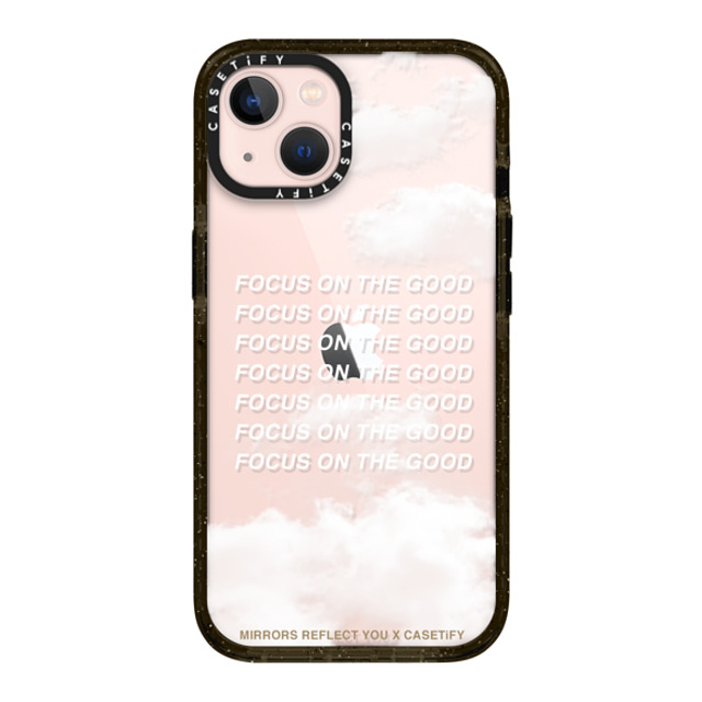 Mirrors Reflect You x CASETiFY iPhone 13 ケース ブラック インパクトケース Focus On The Good