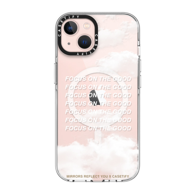 Mirrors Reflect You x CASETiFY iPhone 13 ケース クリア クリア ケース MagSafe対応 Focus On The Good