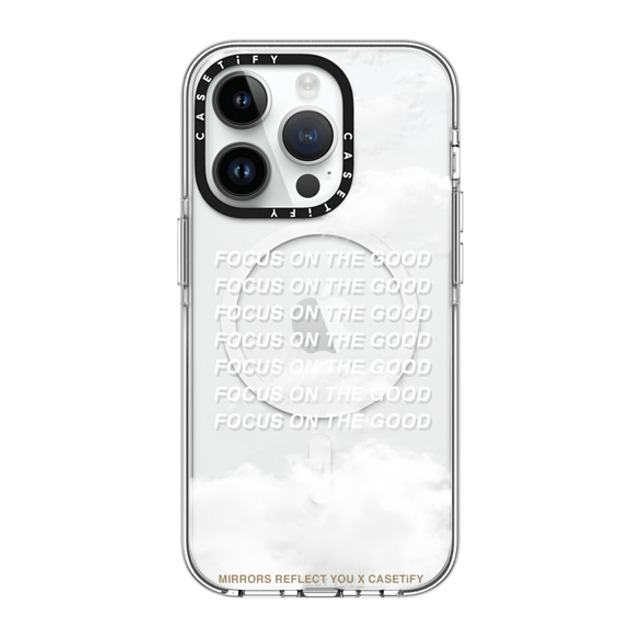 Mirrors Reflect You x CASETiFY iPhone 14 Pro ケース クリア クリア ケース MagSafe対応 Focus On The Good