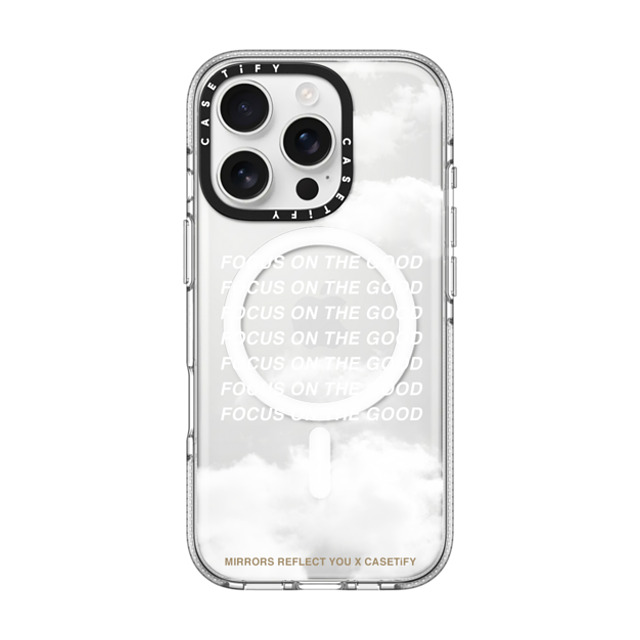 Mirrors Reflect You x CASETiFY iPhone 16 Pro ケース クリア クリア ケース MagSafe対応 Focus On The Good