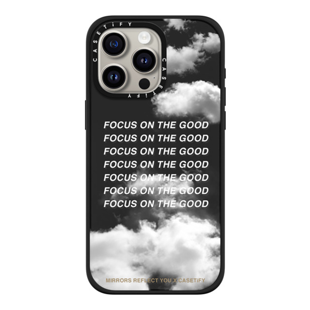 Mirrors Reflect You x CASETiFY iPhone 15 Pro Max ケース マットブラック インパクトケース MagSafe対応 Focus On The Good