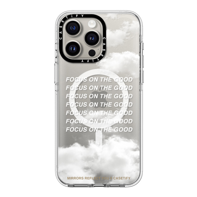 Mirrors Reflect You x CASETiFY iPhone 15 Pro Max ケース クリア クリア ケース MagSafe対応 Focus On The Good