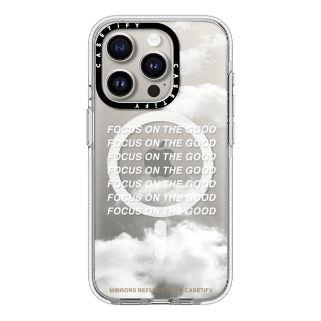 Mirrors Reflect You x CASETiFY iPhone 15 Pro ケース クリア クリア ケース MagSafe対応 Focus On The Good