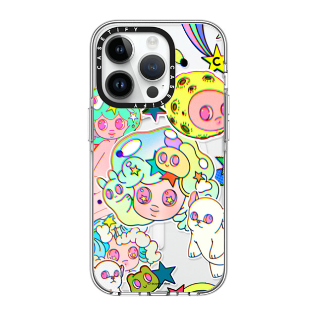 So Youn Lee x CASETiFY iPhone 14 Pro ケース クリア クリア ケース MagSafe対応 Retro Future