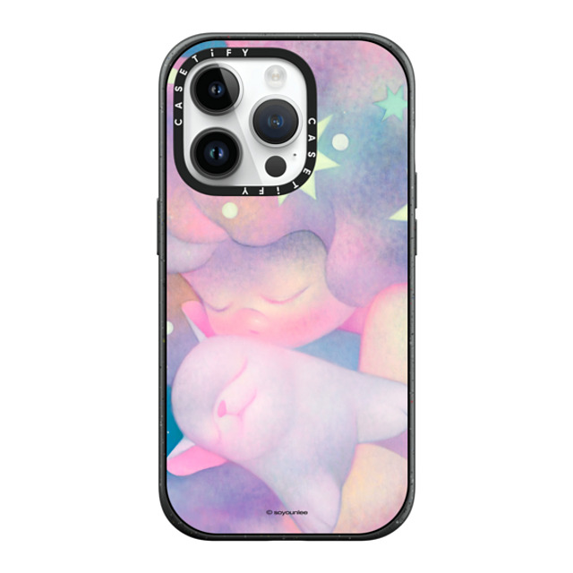 So Youn Lee x CASETiFY iPhone 14 Pro ケース マットブラック インパクトケース MagSafe対応 Solace