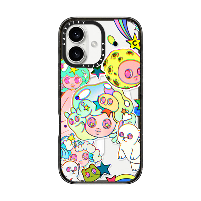 So Youn Lee x CASETiFY iPhone 16 ケース ブラック インパクトケース MagSafe対応 Retro Future