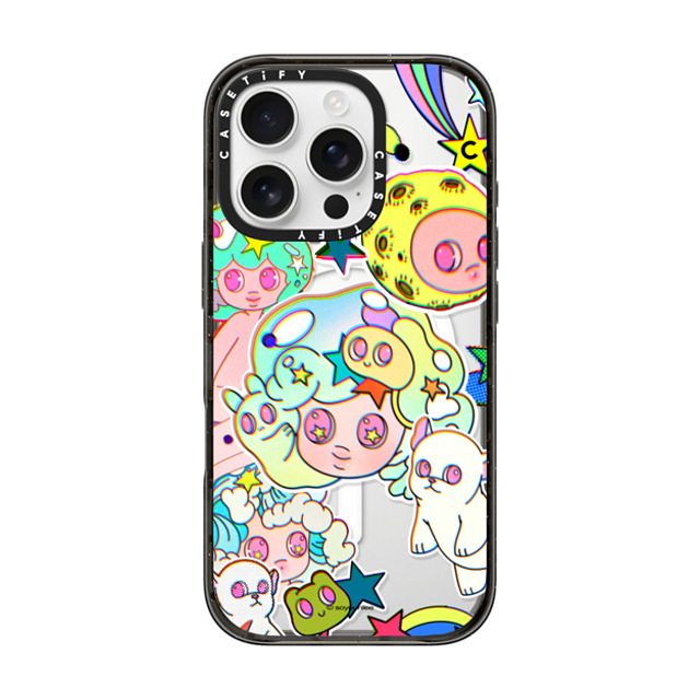 So Youn Lee x CASETiFY iPhone 16 Pro ケース ブラック インパクトケース MagSafe対応 Retro Future