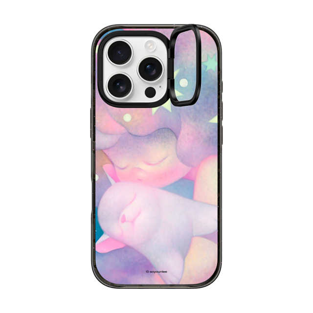 So Youn Lee x CASETiFY iPhone 16 Pro ケース ブラック インパクトリングスタンドケース MagSafe対応 Solace