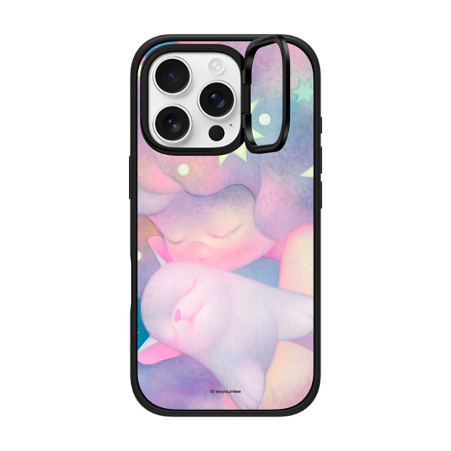 So Youn Lee x CASETiFY iPhone 16 Pro ケース マットブラック インパクトリングスタンドケース MagSafe対応 Solace