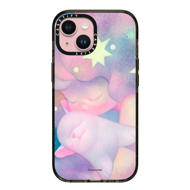 So Youn Lee x CASETiFY iPhone 15 Case Dog,Pastel Black Impact Case MagSafe Compatible Solace Mother's Day So Youn Lee x CASETiFY iPhone 15 Case Dog,Pastel Black Impact Case MagSafe Compatible Solace Mother's Day