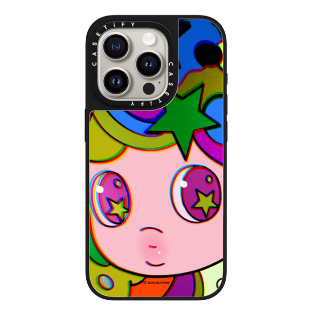 So Youn Lee x CASETiFY iPhone 15 Pro Case Silver on Black ミラーケース MagSafe対応 Froggy So Youn Lee x CASETiFY iPhone 15 Pro Case Silver on Black ミラーケース MagSafe対応 Froggy
