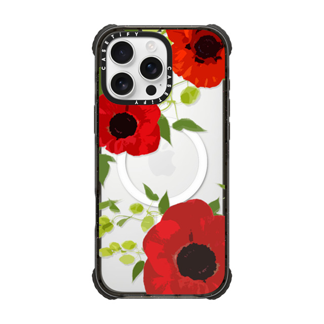 CASETiFY iPhone 16 Pro Max ケース ブラック ウルトラ インパクトケース MagSafe 対応 Floral,Nature Floral,Nature Poppy Floral Vine Leaf JetBlack Design Back to School CASETiFY iPhone 16 Pro Max ケース ブラック ウルトラ インパクトケース MagSafe 対応 Floral,Nature Floral,Nature Poppy Floral Vine Leaf JetBlack Design Back to School