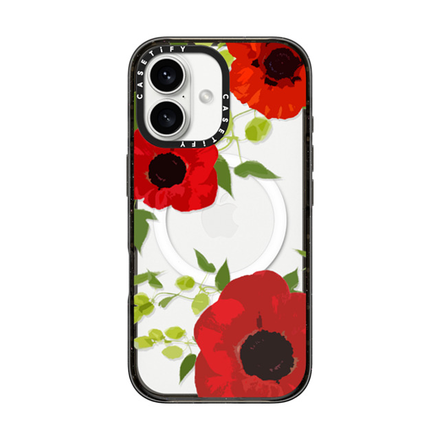 CASETiFY iPhone 16 Case Black Impact Case MagSafe Compatible Floral,Nature Floral,Nature Poppy Floral Vine Leaf JetBlack Design Mother's Day CASETiFY iPhone 16 Case Black Impact Case MagSafe Compatible Floral,Nature Floral,Nature Poppy Floral Vine Leaf JetBlack Design Mother's Day