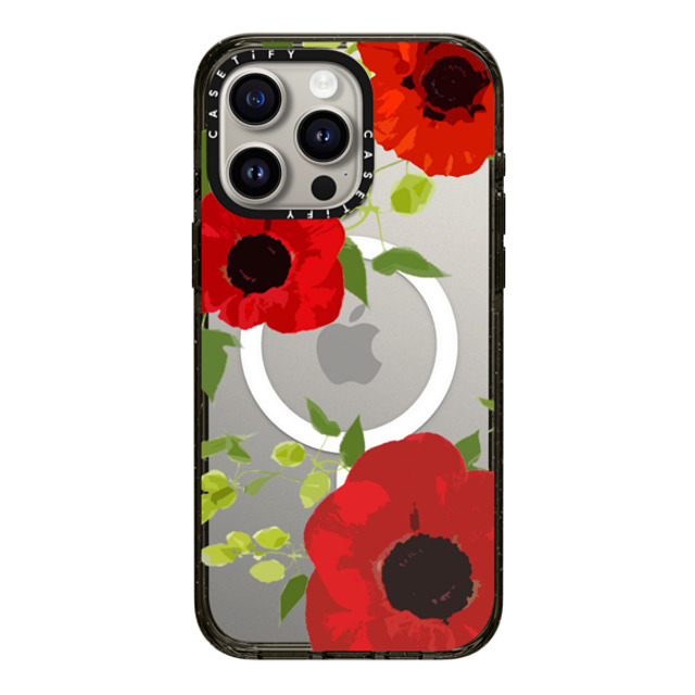 CASETiFY iPhone 15 Pro Max Case Black Impact Case MagSafe Compatible Floral,Nature Floral,Nature Poppy Floral Vine Leaf JetBlack Design Mother's Day CASETiFY iPhone 15 Pro Max Case Black Impact Case MagSafe Compatible Floral,Nature Floral,Nature Poppy Floral Vine Leaf JetBlack Design Mother's Day
