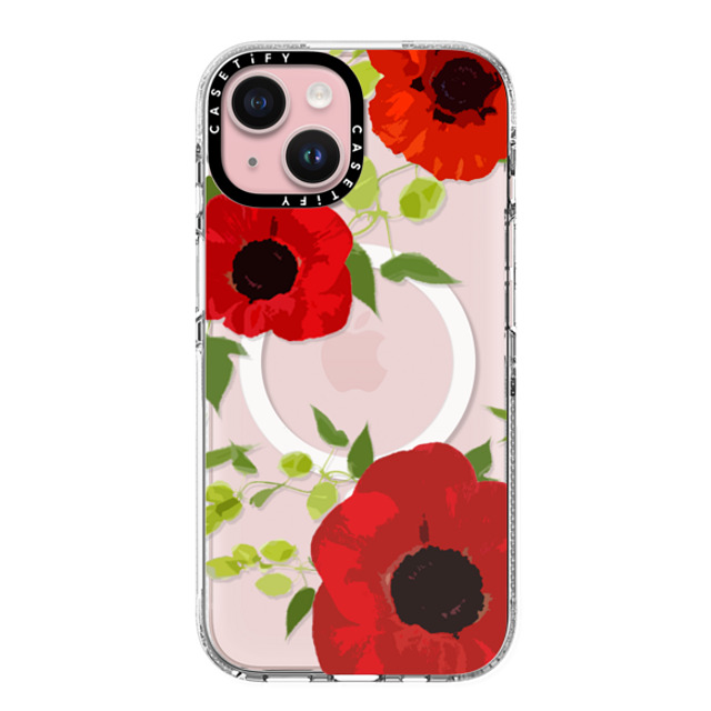 CASETiFY iPhone 15 Case Clear Clear Case MagSafe Compatible Floral,Nature Floral,Nature Poppy Floral Vine Leaf JetBlack Design Mother's Day CASETiFY iPhone 15 Case Clear Clear Case MagSafe Compatible Floral,Nature Floral,Nature Poppy Floral Vine Leaf JetBlack Design Mother's Day