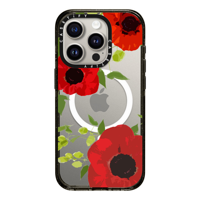 CASETiFY iPhone 15 Pro Case Black Impact Case MagSafe Compatible Floral,Nature Floral,Nature Poppy Floral Vine Leaf JetBlack Design Mother's Day CASETiFY iPhone 15 Pro Case Black Impact Case MagSafe Compatible Floral,Nature Floral,Nature Poppy Floral Vine Leaf JetBlack Design Mother's Day