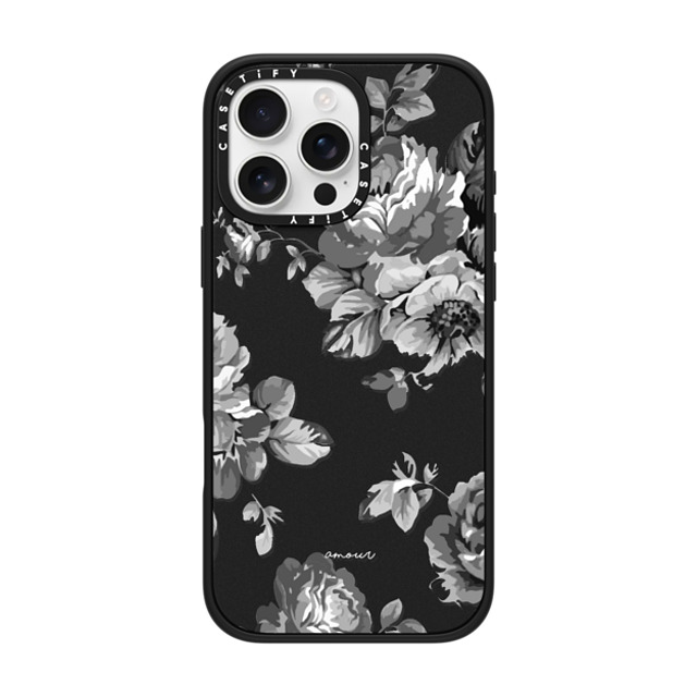 CASETiFY iPhone 16 Pro Max Case マットブラック Impact Case MagSafe Compatible Floral フローラル Black Floral Amour iPhone 7 Monochrome Flowers Mother's Day CASETiFY iPhone 16 Pro Max Case マットブラック Impact Case MagSafe Compatible Floral フローラル Black Floral Amour iPhone 7 Monochrome Flowers Mother's Day