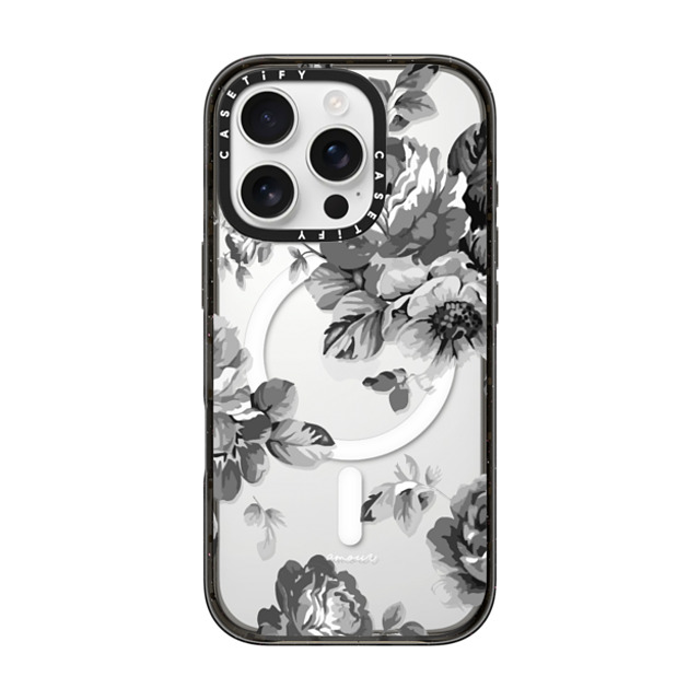 CASETiFY iPhone 16 Pro Case Black Impact Case MagSafe Compatible Floral フローラル Black Floral Amour iPhone 7 Monochrome Flowers Mother's Day CASETiFY iPhone 16 Pro Case Black Impact Case MagSafe Compatible Floral フローラル Black Floral Amour iPhone 7 Monochrome Flowers Mother's Day