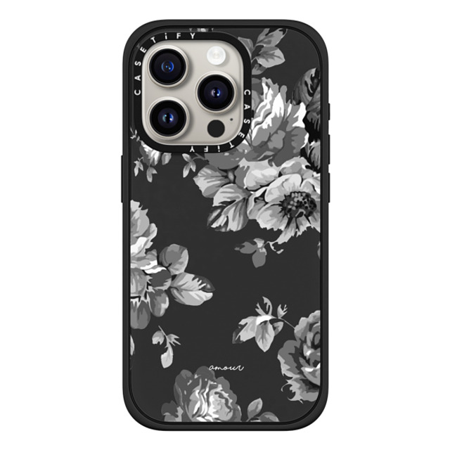 CASETiFY iPhone 15 Pro Case マットブラック Impact Case MagSafe Compatible Floral フローラル Black Floral Amour iPhone 7 Monochrome Flowers Mother's Day CASETiFY iPhone 15 Pro Case マットブラック Impact Case MagSafe Compatible Floral フローラル Black Floral Amour iPhone 7 Monochrome Flowers Mother's Day