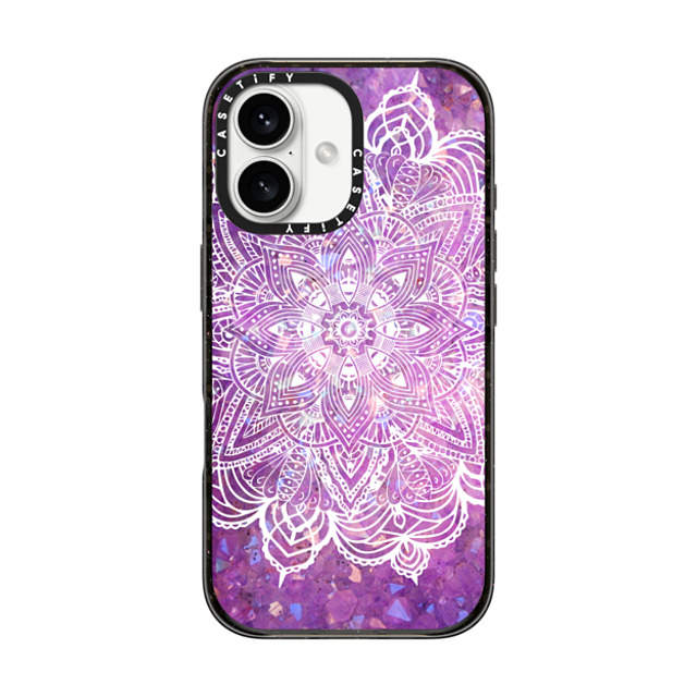 CASETiFY iPhone 16 ケース ブラック インパクトケース MagSafe対応 Purple Galaxy Mandala Lace Explosion mandalamaze Father's Day CASETiFY iPhone 16 ケース ブラック インパクトケース MagSafe対応 Purple Galaxy Mandala Lace Explosion mandalamaze Father's Day