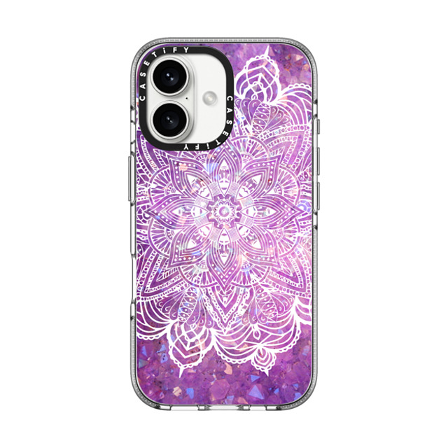 CASETiFY iPhone 16 ケース クリア クリア ケース MagSafe対応 Purple Galaxy Mandala Lace Explosion mandalamaze Father's Day CASETiFY iPhone 16 ケース クリア クリア ケース MagSafe対応 Purple Galaxy Mandala Lace Explosion mandalamaze Father's Day