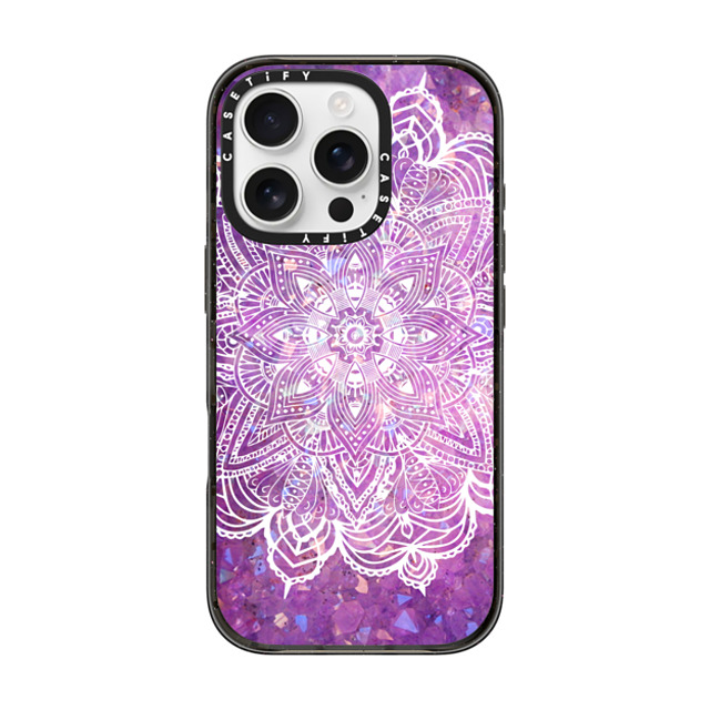 CASETiFY iPhone 16 Pro ケース ブラック インパクトケース MagSafe対応 Purple Galaxy Mandala Lace Explosion mandalamaze Father's Day CASETiFY iPhone 16 Pro ケース ブラック インパクトケース MagSafe対応 Purple Galaxy Mandala Lace Explosion mandalamaze Father's Day