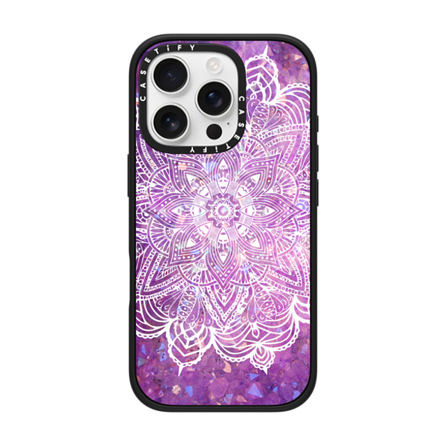 CASETiFY iPhone 16 Pro ケース マットブラック インパクトケース MagSafe対応 Purple Galaxy Mandala Lace Explosion mandalamaze Father's Day CASETiFY iPhone 16 Pro ケース マットブラック インパクトケース MagSafe対応 Purple Galaxy Mandala Lace Explosion mandalamaze Father's Day
