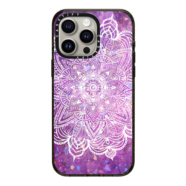 CASETiFY iPhone 15 Pro Max ケース ブラック インパクトケース MagSafe対応 Purple Galaxy Mandala Lace Explosion mandalamaze Father's Day CASETiFY iPhone 15 Pro Max ケース ブラック インパクトケース MagSafe対応 Purple Galaxy Mandala Lace Explosion mandalamaze Father's Day