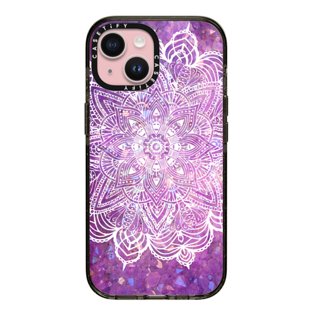 CASETiFY iPhone 15 ケース ブラック インパクトケース MagSafe対応 Purple Galaxy Mandala Lace Explosion mandalamaze Father's Day CASETiFY iPhone 15 ケース ブラック インパクトケース MagSafe対応 Purple Galaxy Mandala Lace Explosion mandalamaze Father's Day