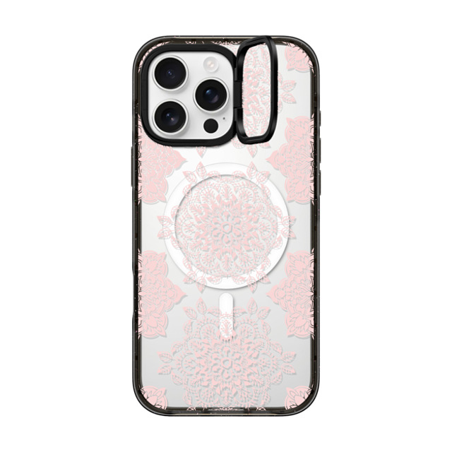 CASETiFY iPhone 16 Pro Max Case Black インパクトリングスタンドケース MagSafe対応 Rose Floral Mandala Lace Pattern mandalamaze Father's Day CASETiFY iPhone 16 Pro Max Case Black インパクトリングスタンドケース MagSafe対応 Rose Floral Mandala Lace Pattern mandalamaze Father's Day