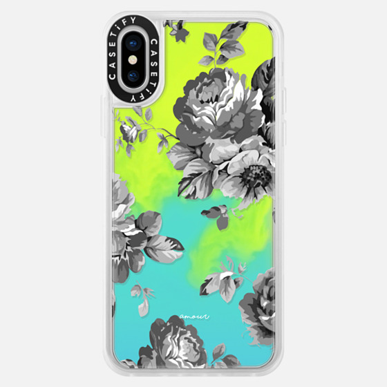 

iPhone 7 Plus/7/6 Plus/6/5/5s/5c Case - Black Floral Amour iPhone 7 Monochrome Flowers